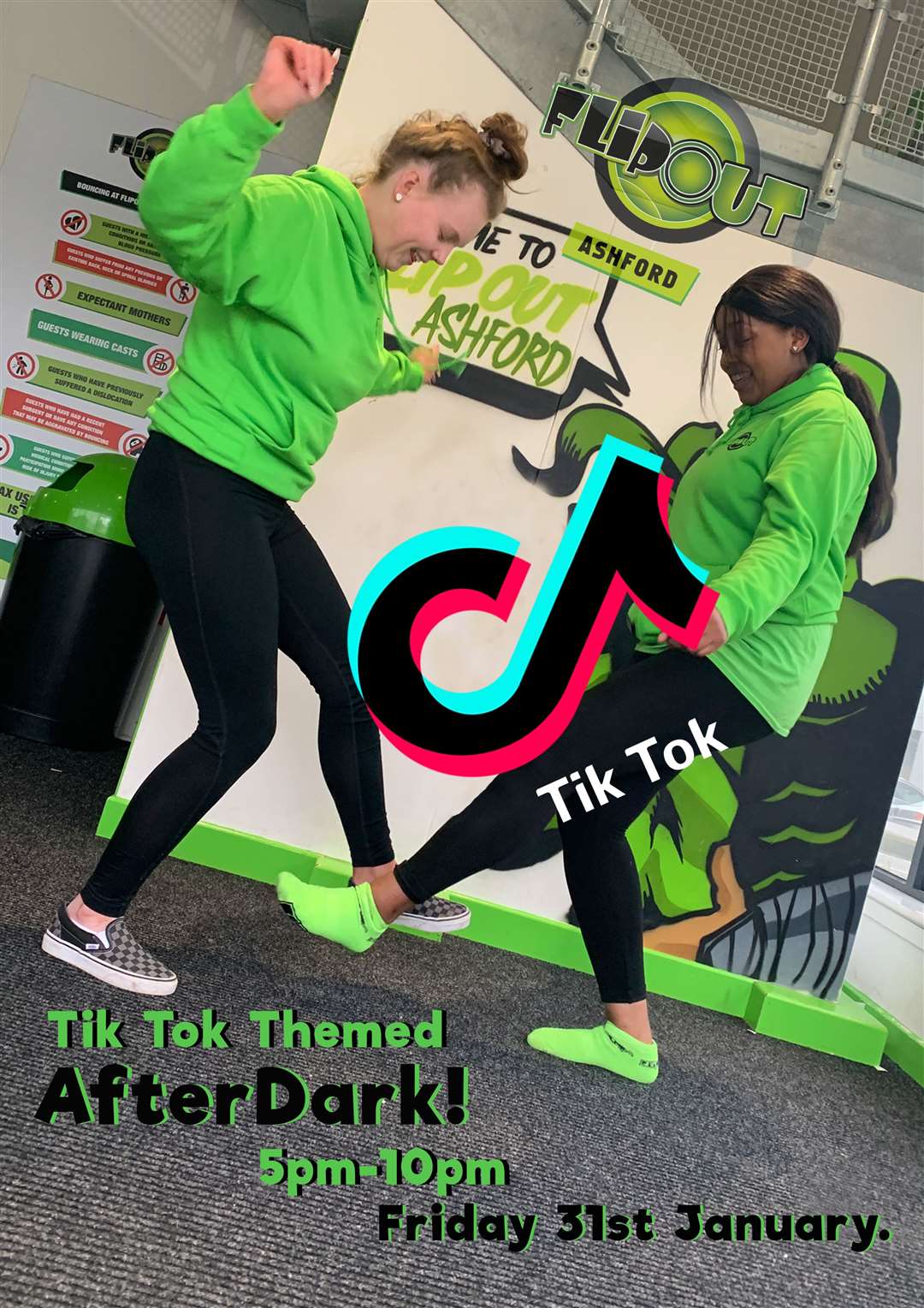 TikTok fans are being invited to Flip Out in Ashford