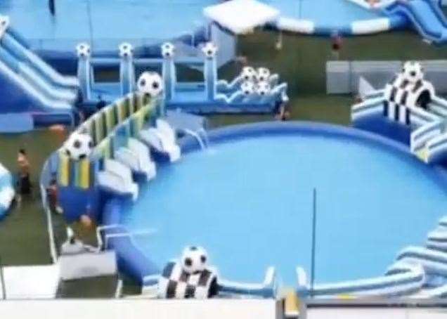 The Ramsgate water park will include slides, pools and a NERF gun zone. Picture: Inflatable Fun Park/Instagram