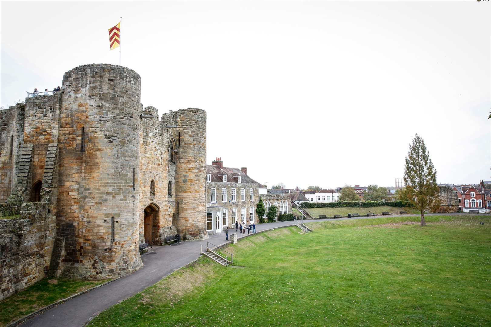 Tonbridge Castle and the nearby high street Picture: Matthew Walker FM4969512