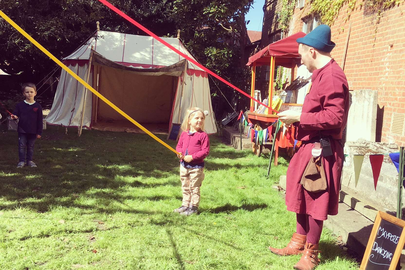 Lessons in maypole dancing