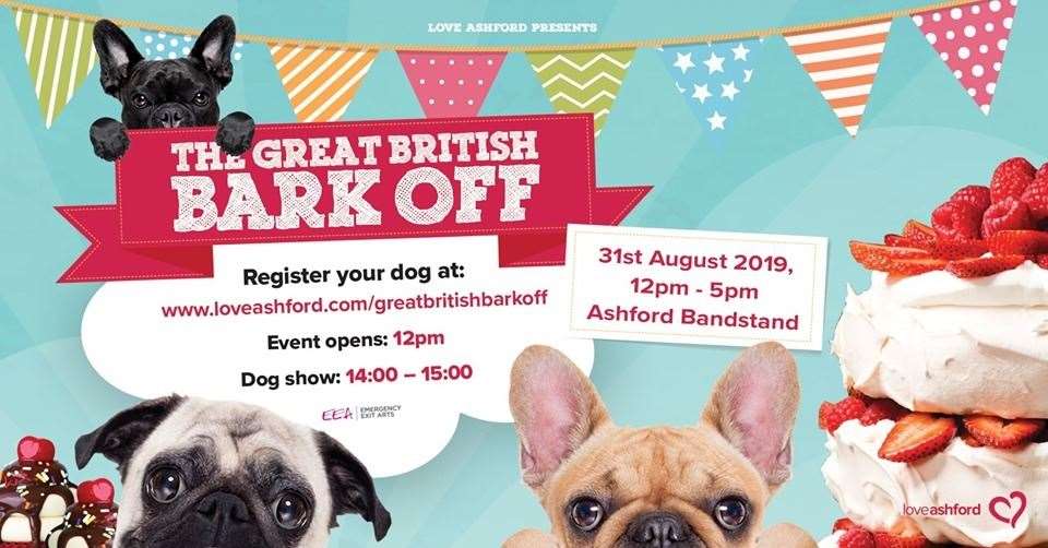 The Great British Bark Off is happening in Ashford on August 31