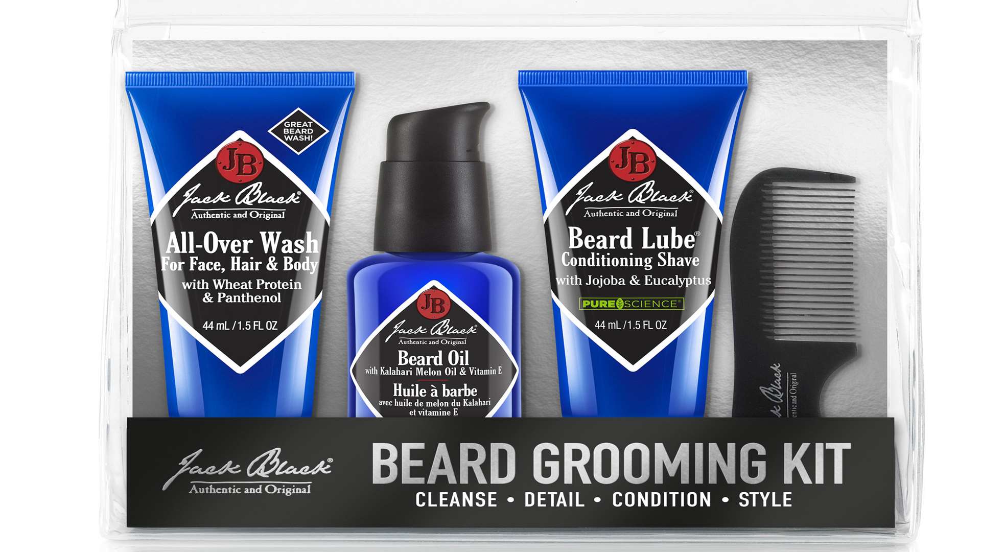 Jack Black (not the Hollywood actor) has a sleek four-piece beard pampering kit that includes Beard Lube (because spiky stubble isn't fun for anyone). It costs £27.50 at Mankind.co.uk