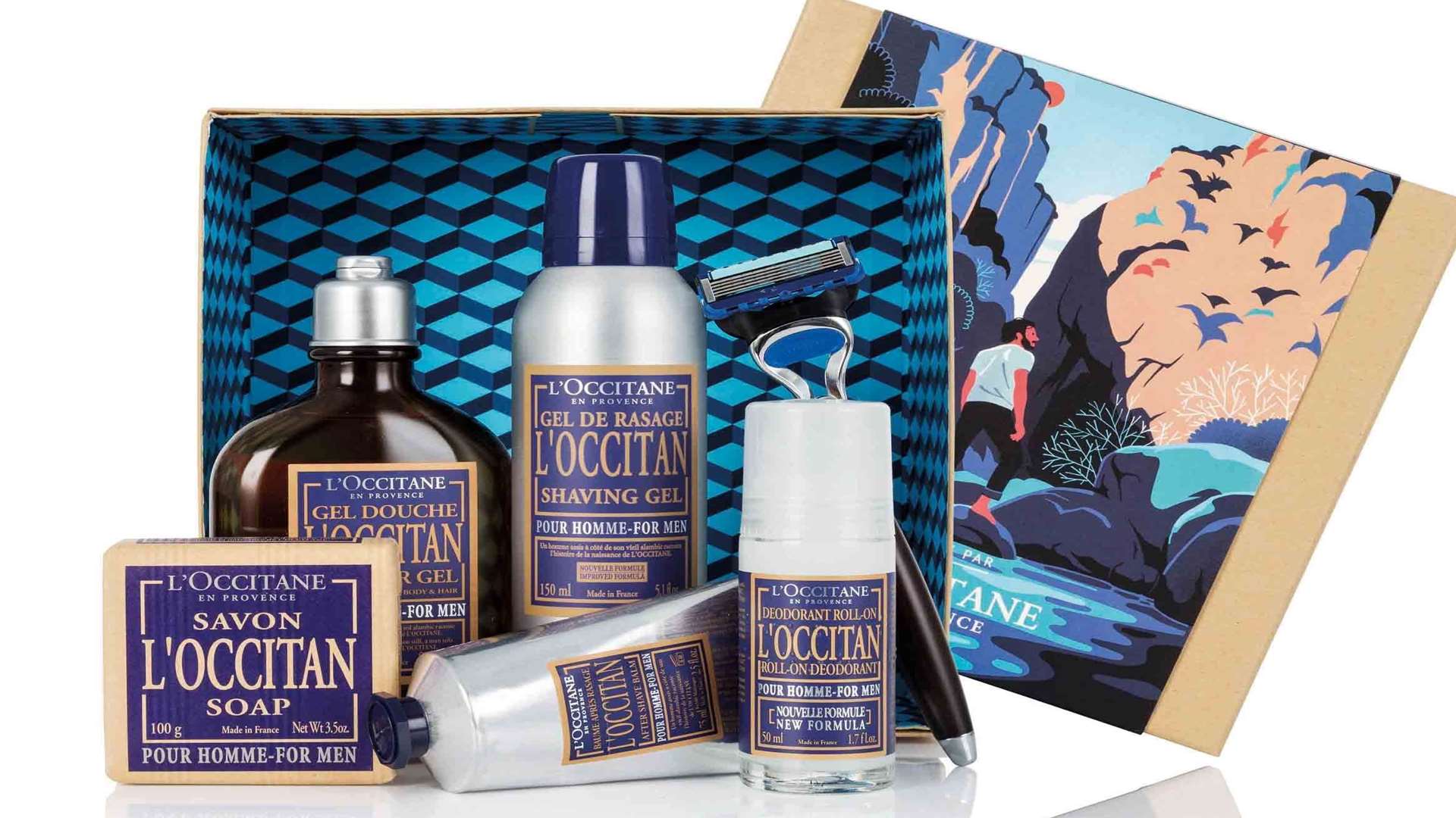 For the papa who really likes to pamper, it's got to be the Deluxe L'Occitan Collection, a six-piece set of shower and shave essentials infused with a suitably manly aroma, £120 at www.loccitane.com