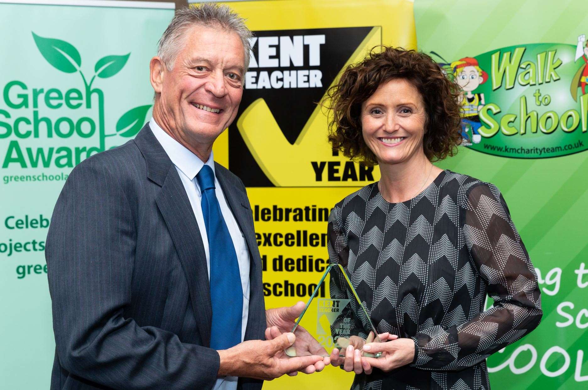 Overall Raising Aspirations Special Award, Nigel Sharp of Greenacre Academy. Presented by Natalie Bond of Three R's Teacher Recruitment. Picture: Countrywide Photographic