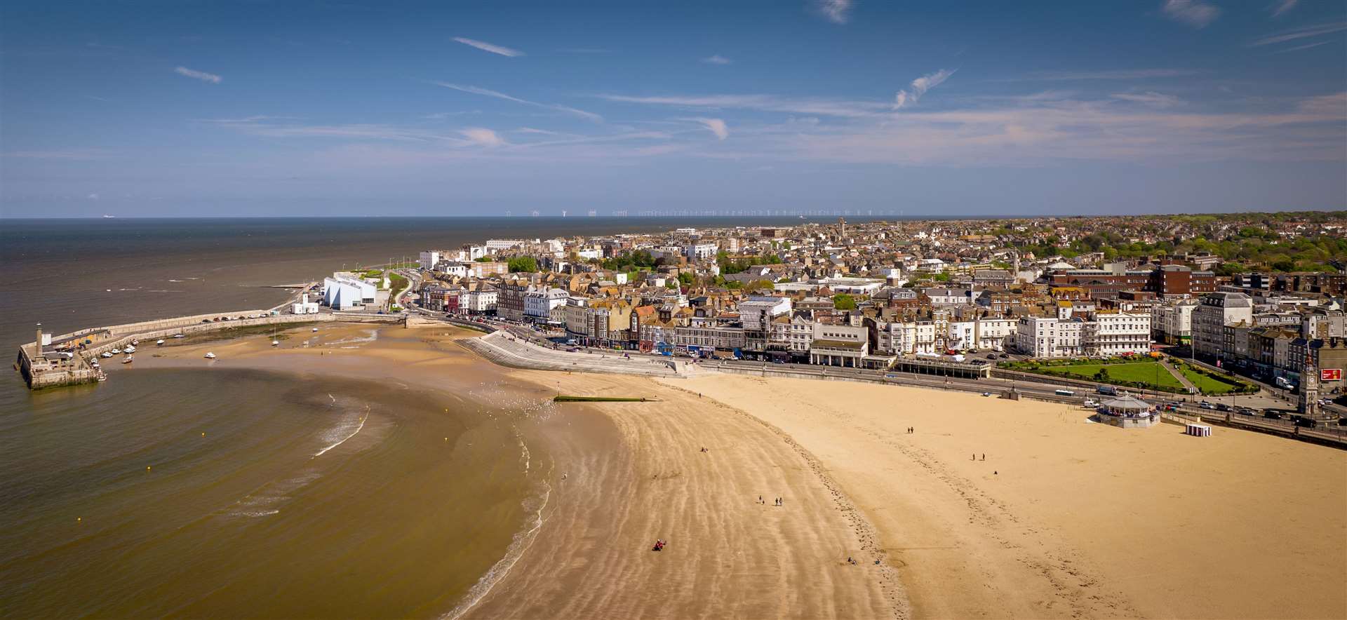 Margate has become a cultural destination with live music at Dreamland and the Turner Contemporary gallery right next to the beach. Picture: 360 Dragonfly
