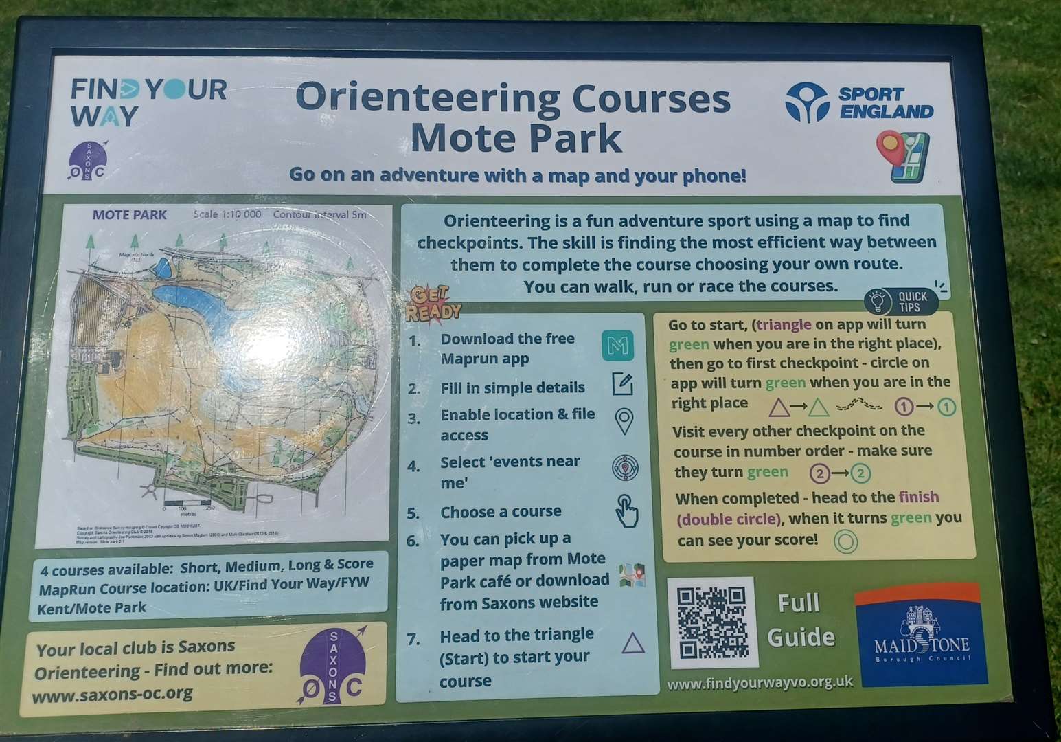 Information on the orienteering courses
