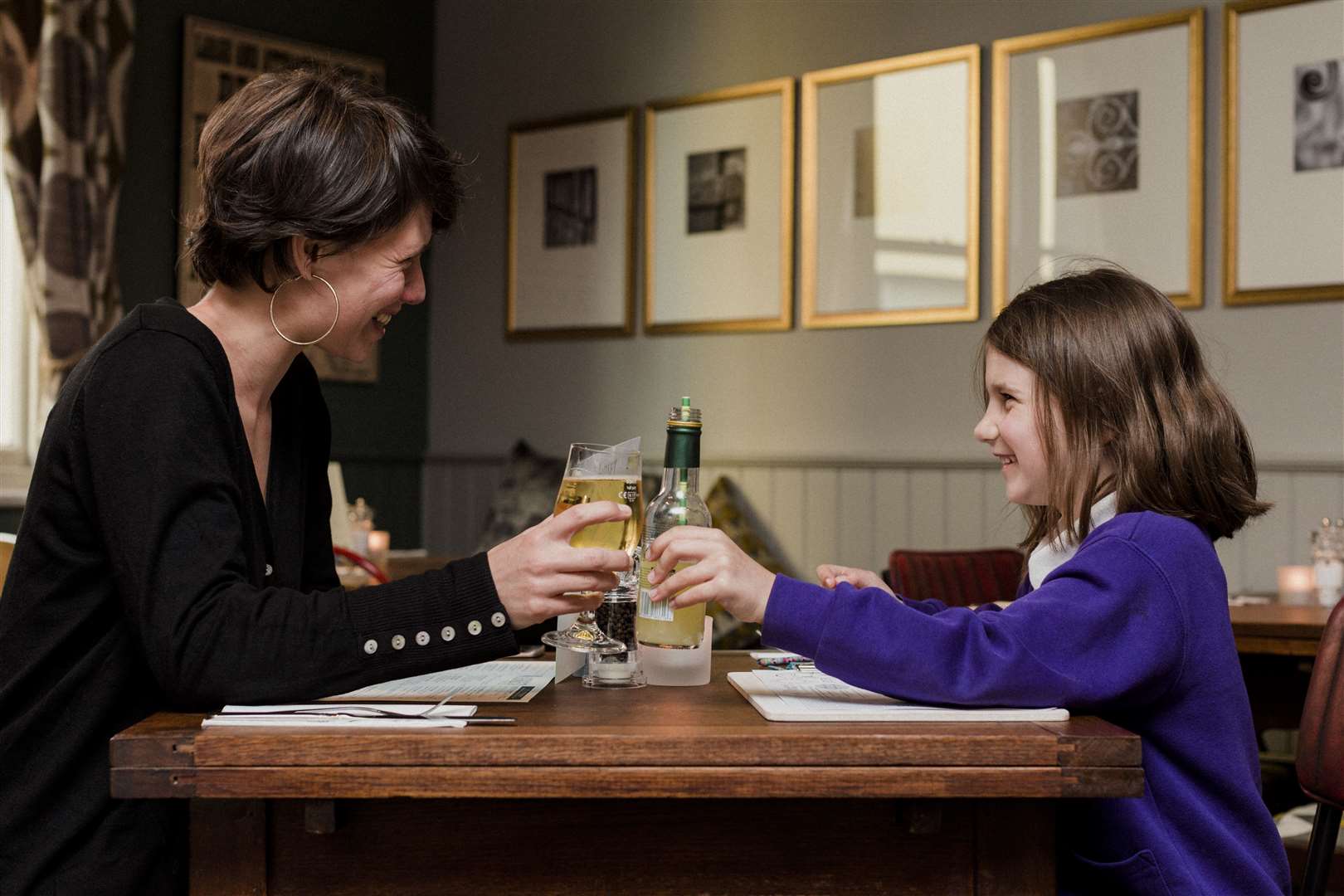 A child can have a free main course, desert and drink when an adult buys their meal