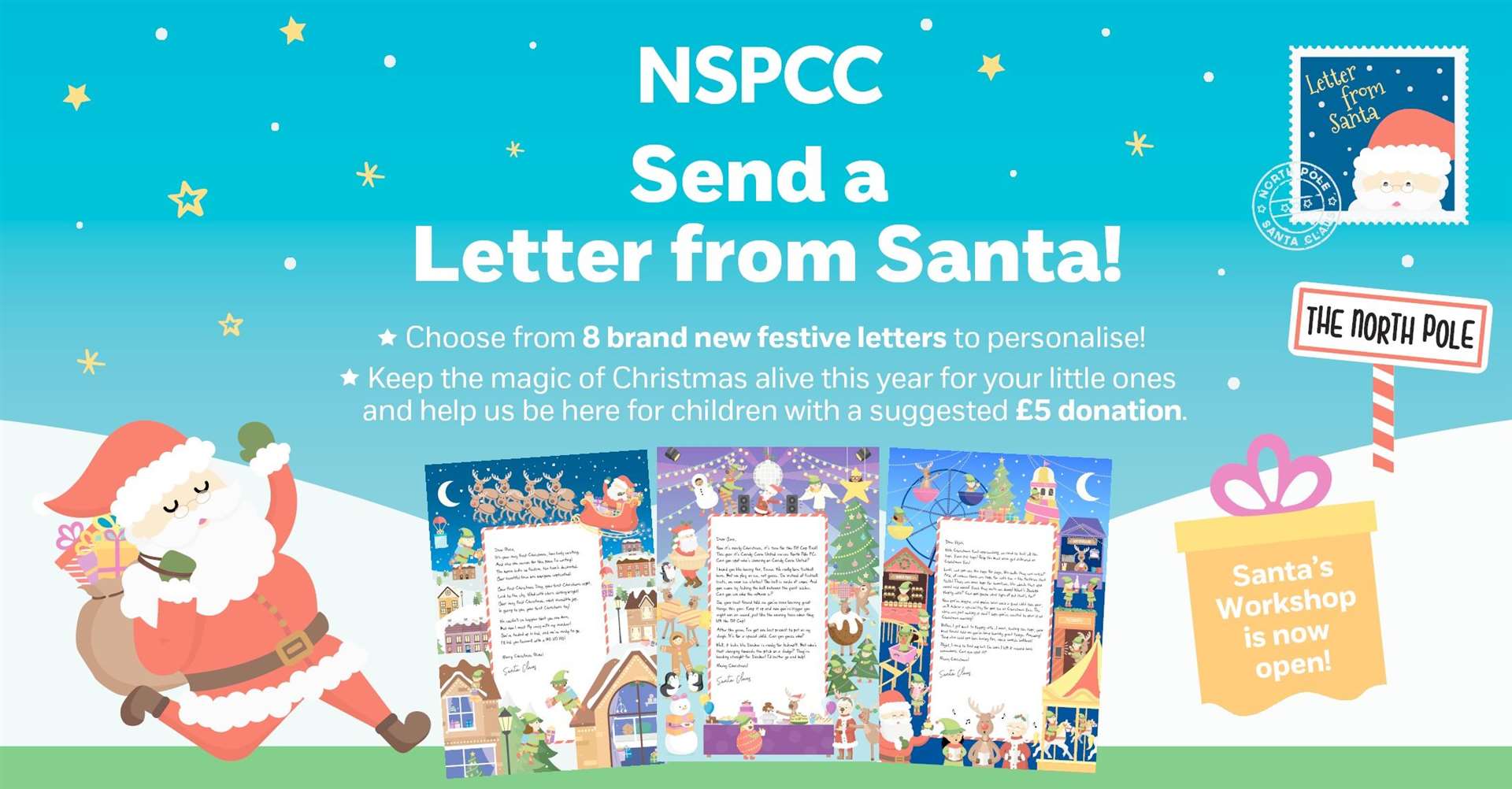 Santa has teamed up with the NSPCC to help it raise some much needed funds after a difficult year