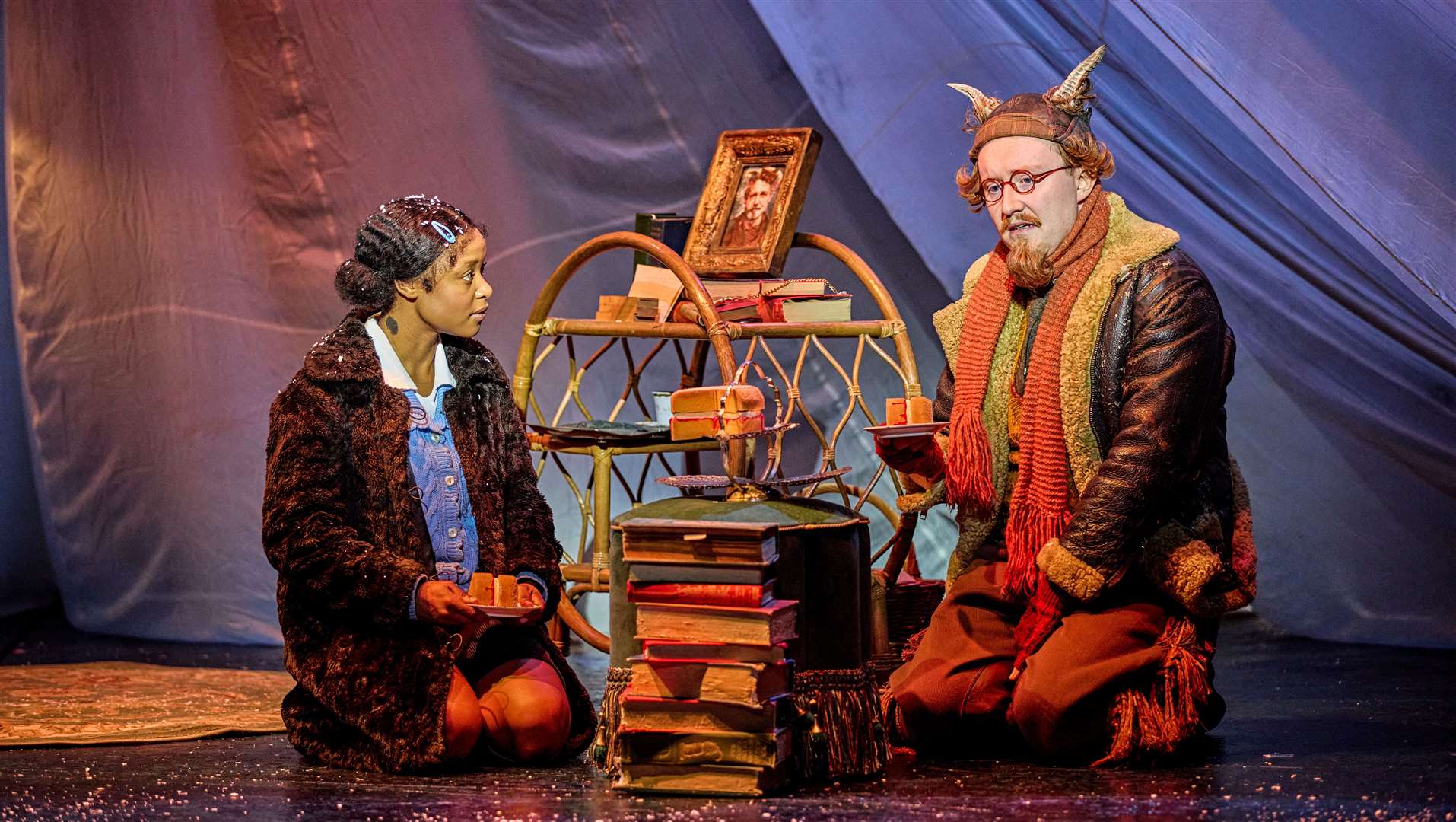 The show uses puppets and music to tell CS Lewis’ children’s story. Picture: Brinkhoff-Moegenburg