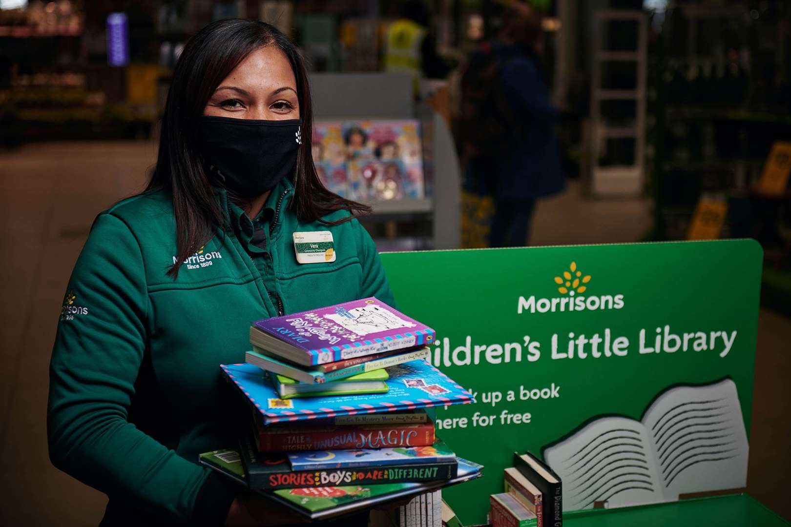 Shoppers will be asked to drop books off to their store's station for families to take home and enjoy