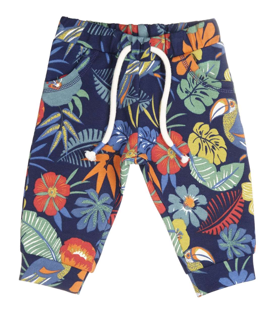 Comfy and cool, John Lewis' Baby GOTS Cotton Cuba Tropical Trousers in Navy, 0-3 years, from £9, are totally tropical