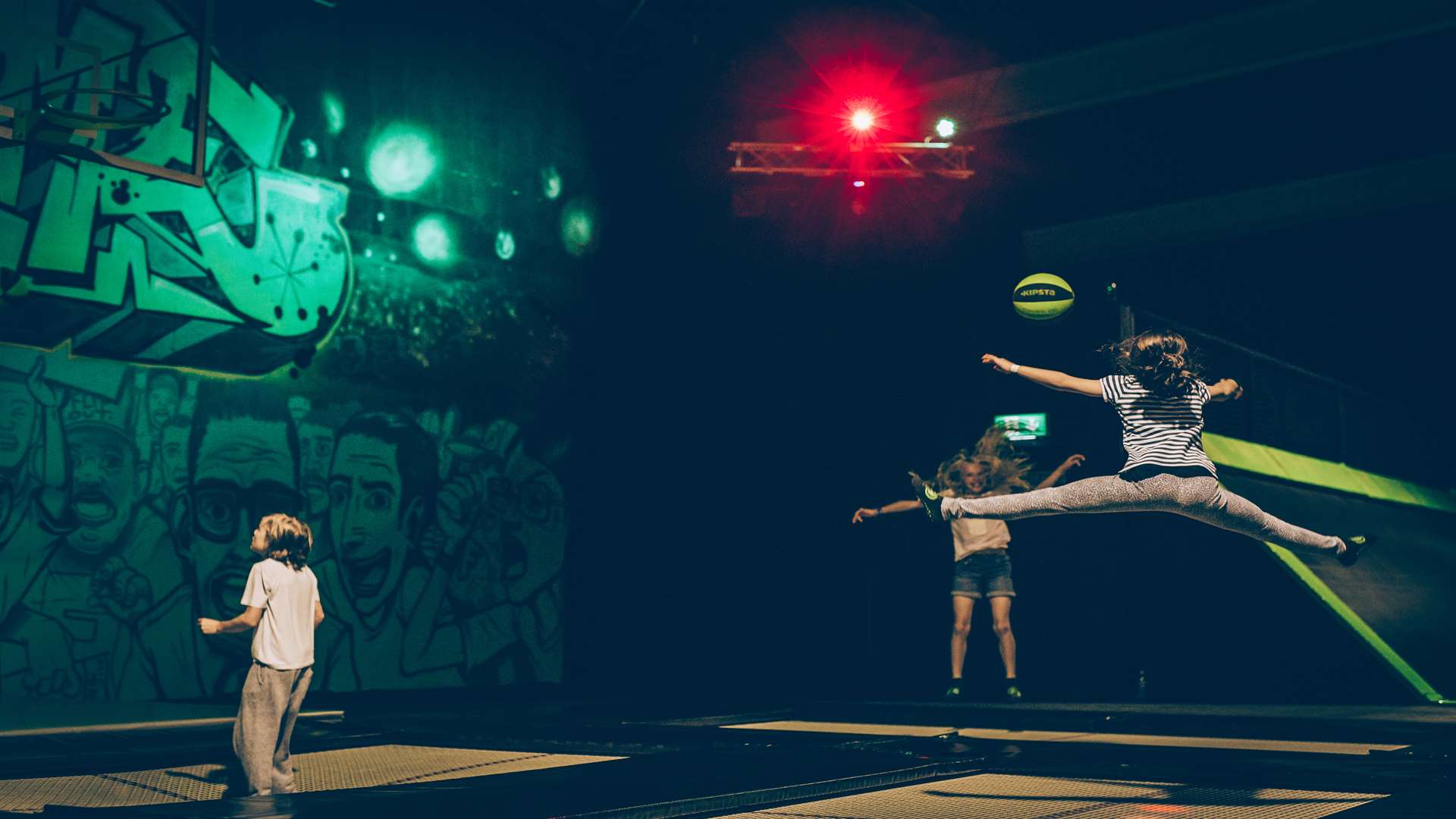 You can also dodgeball an basketball at Flip Out