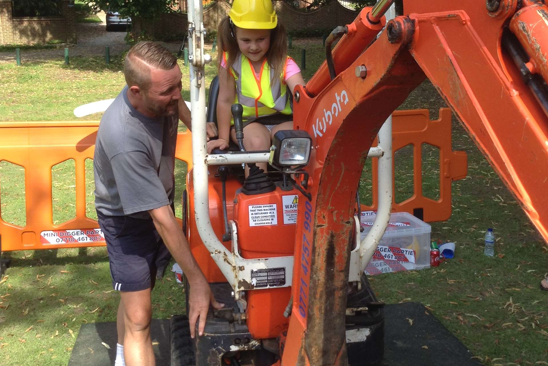 Youngsters can clamber aboard the machines in mini digger parties