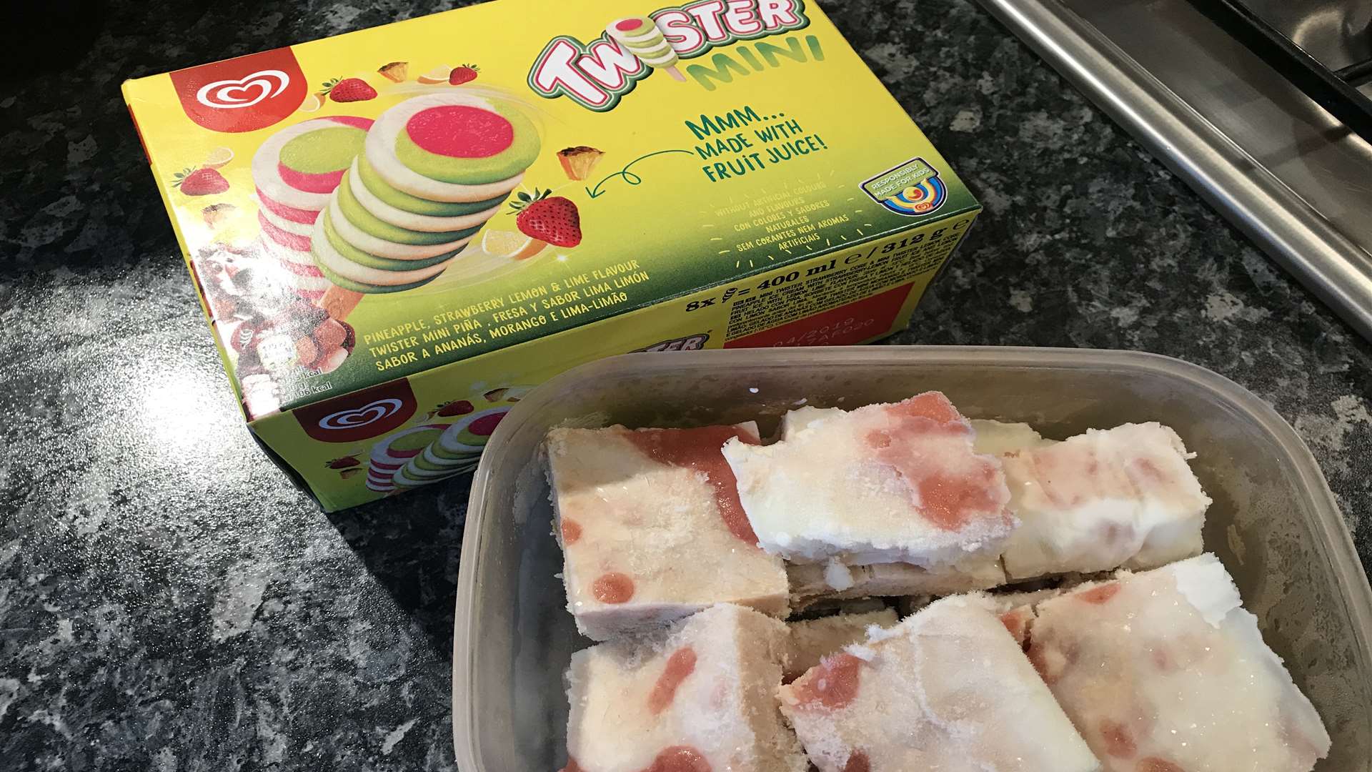Getting me through the week - Twisters and frozen yogurt bark
