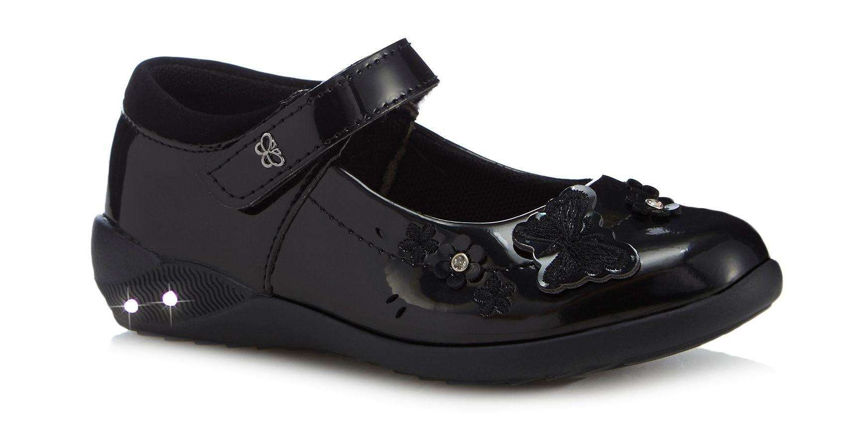 Girls' Black Patent Light-Up Mary Jane School Shoes, normally from £24 - currently reduced to upwards of £19.20, Debenhams