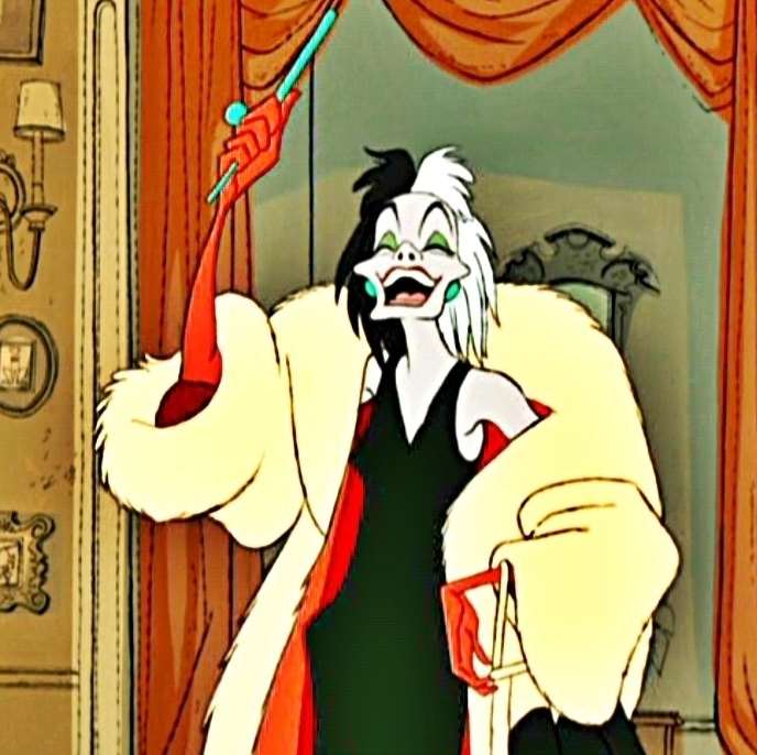Cruella de Vill from 101 Dalmations Picture: Walt Disney Production, Buena Vista Distribution