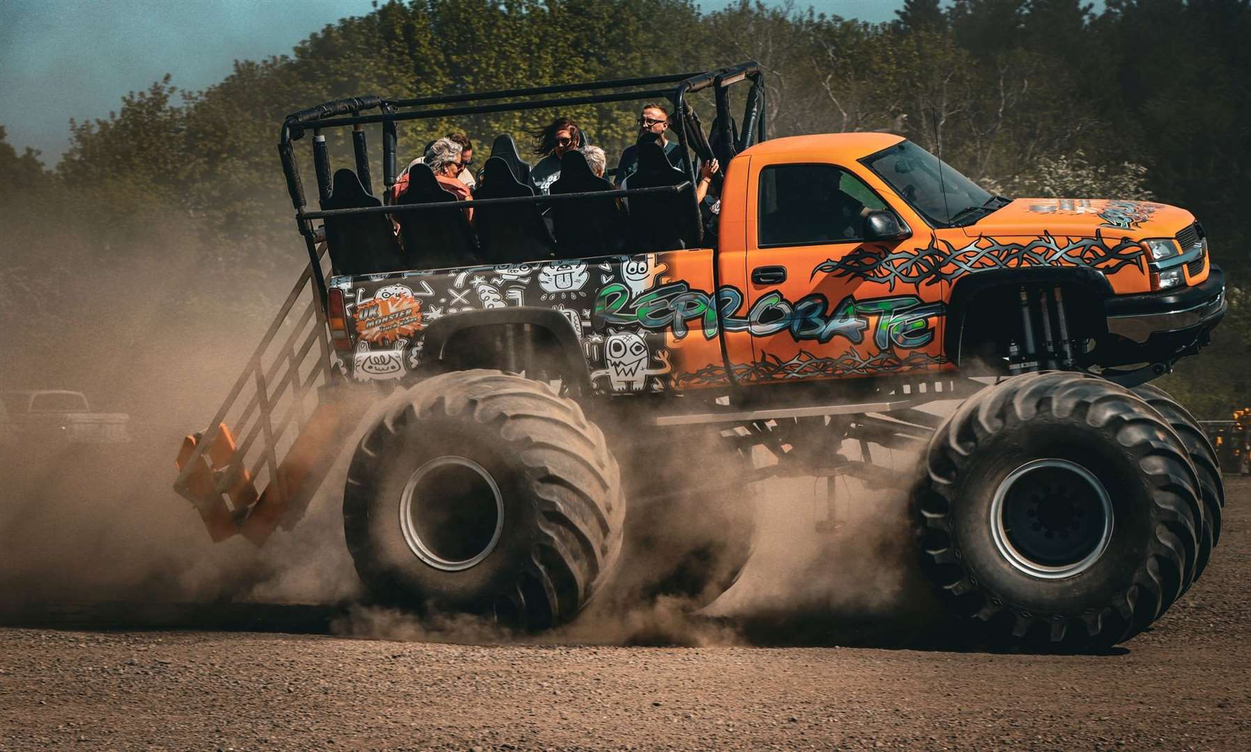 Are you brave enough to ride a monster truck at Manston Airport? Picture: Facebook / RA Monster Events