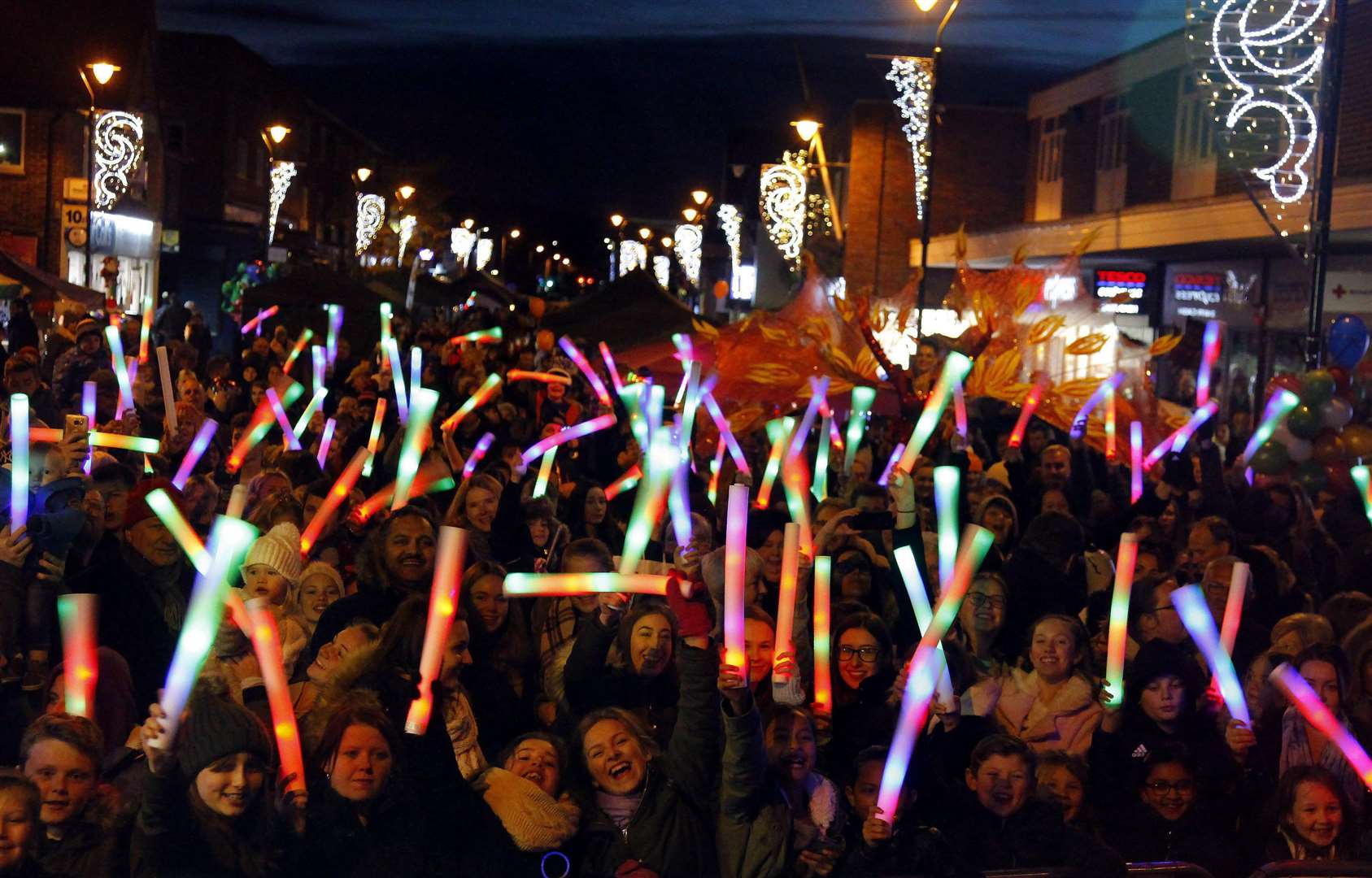 Grab a glowstick and head to the lights switch-on in Paddock Wood
