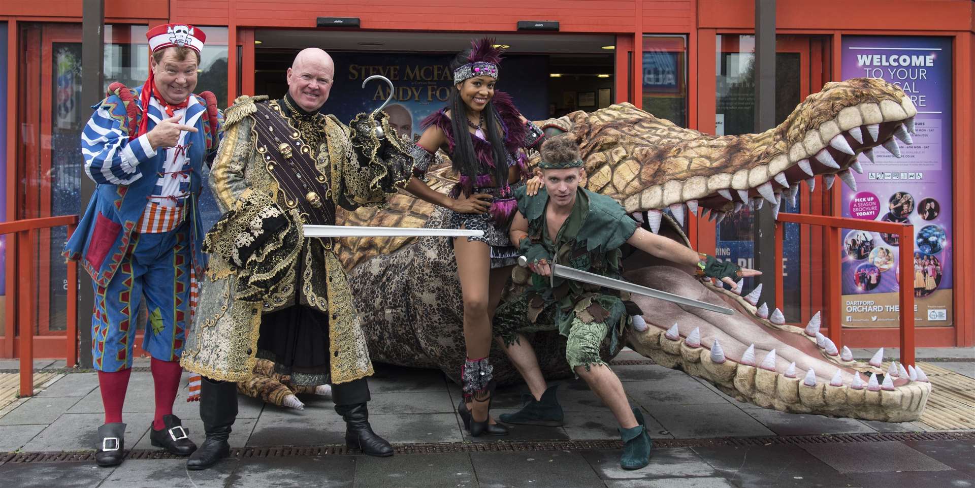 Peter Pan panto stars in Dartford Andy Ford, Steve Mcfadden, Keisha Atwell and Joe Sleight