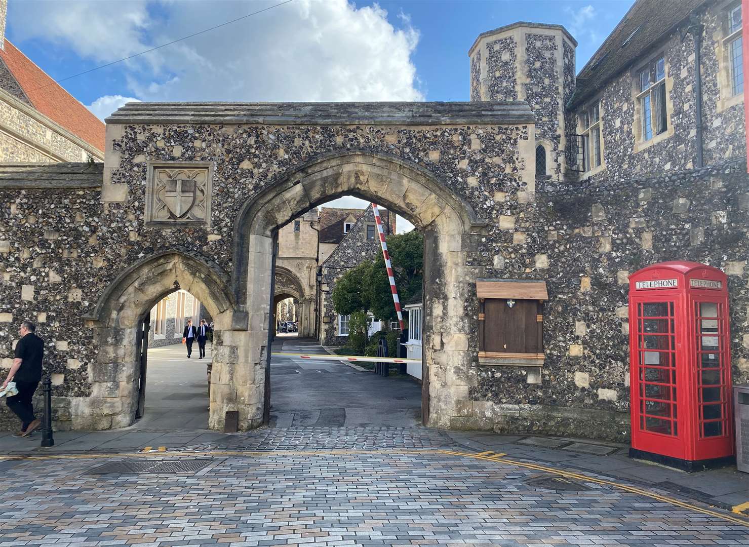 The King's School entrance is just a stone's throw away from its potential new day house at the former Jolly Sailor pub in Northgate