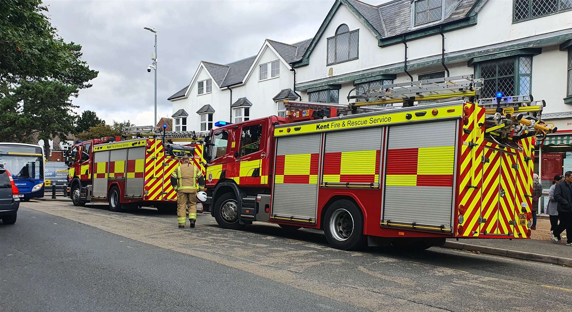 Fire engines at the scene of an incident