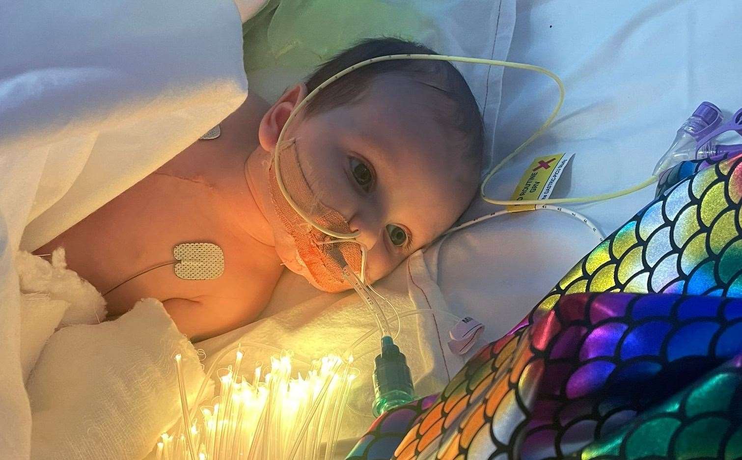 Leila's parents tried to keep up with stimulation and brain development in hospital by reading books to her, singing and providing sensory time. Picture: Suzan Girgin