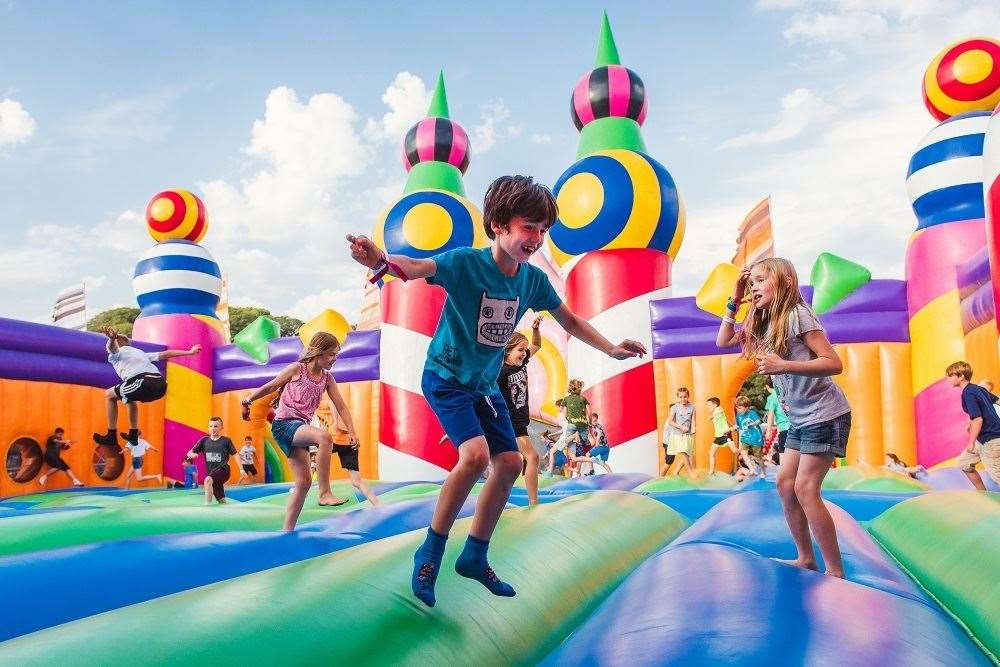World's Biggest Bouncy Castle is a popular attraction at Camp Bestival