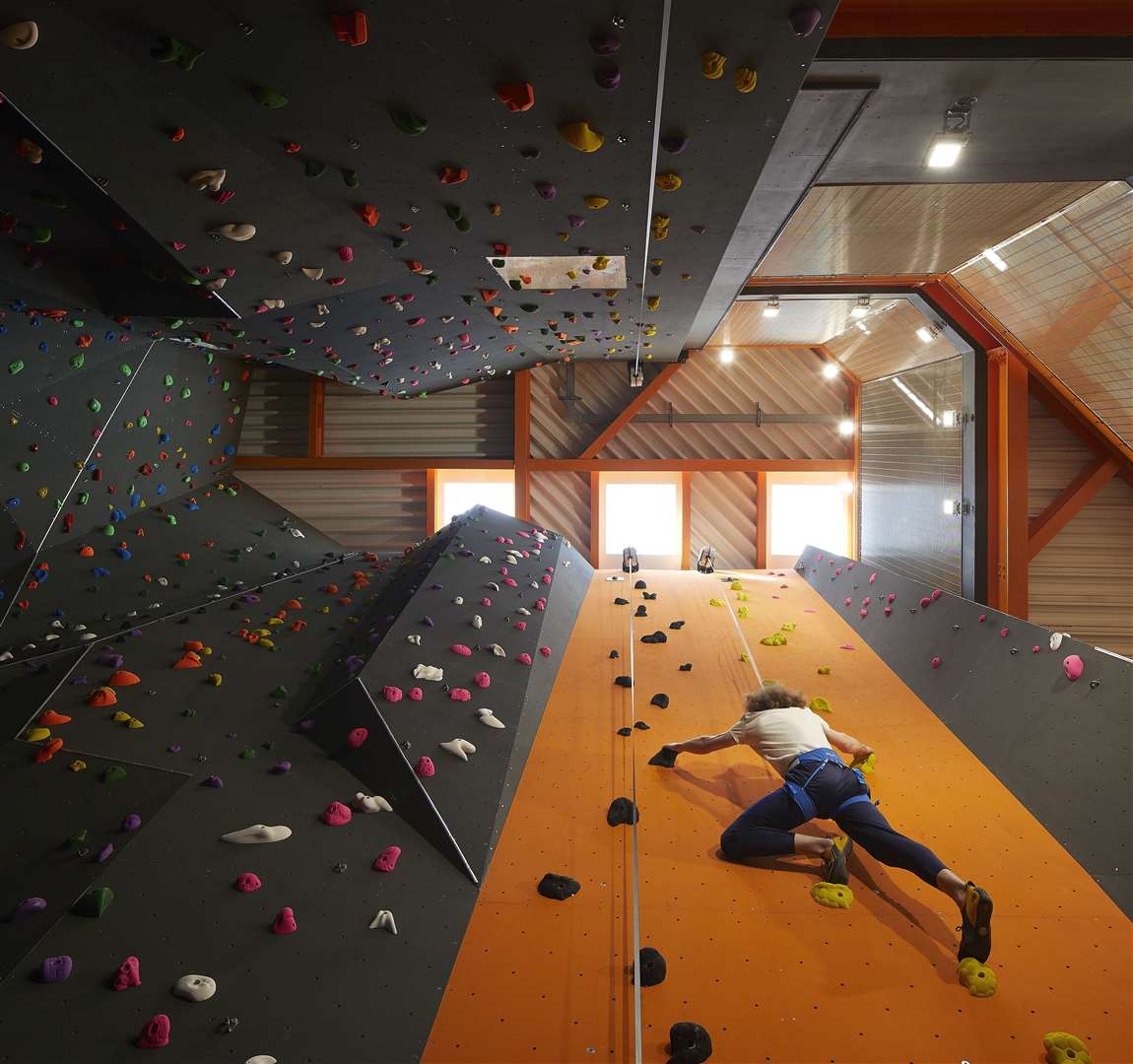 F51 is also home to the tallest climbing wall in the south east. Picture: Hufton+Crow