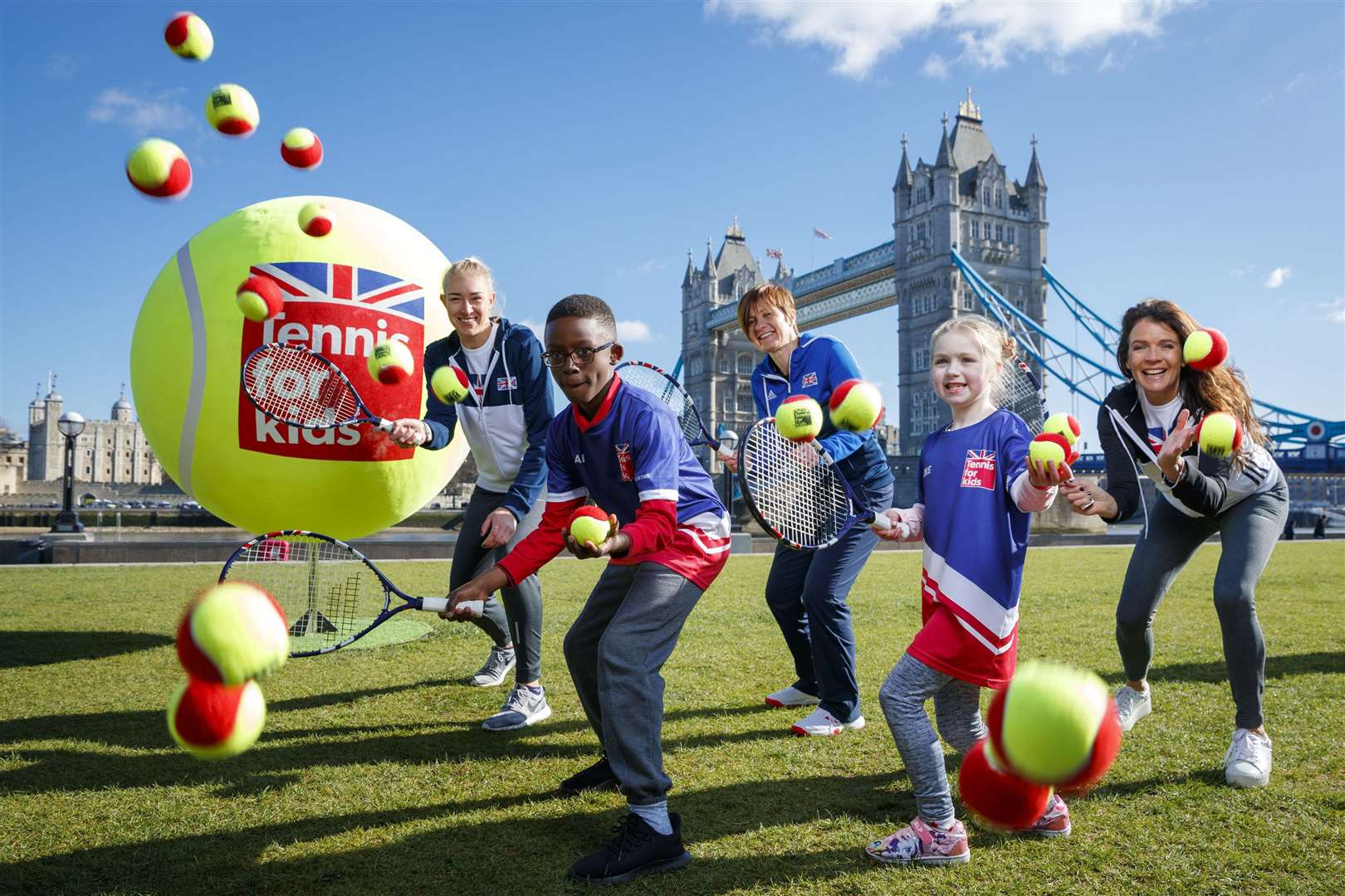 The Tennis for Kids programme includes six sessions, a racket, balls and a T-shirt, for just £25