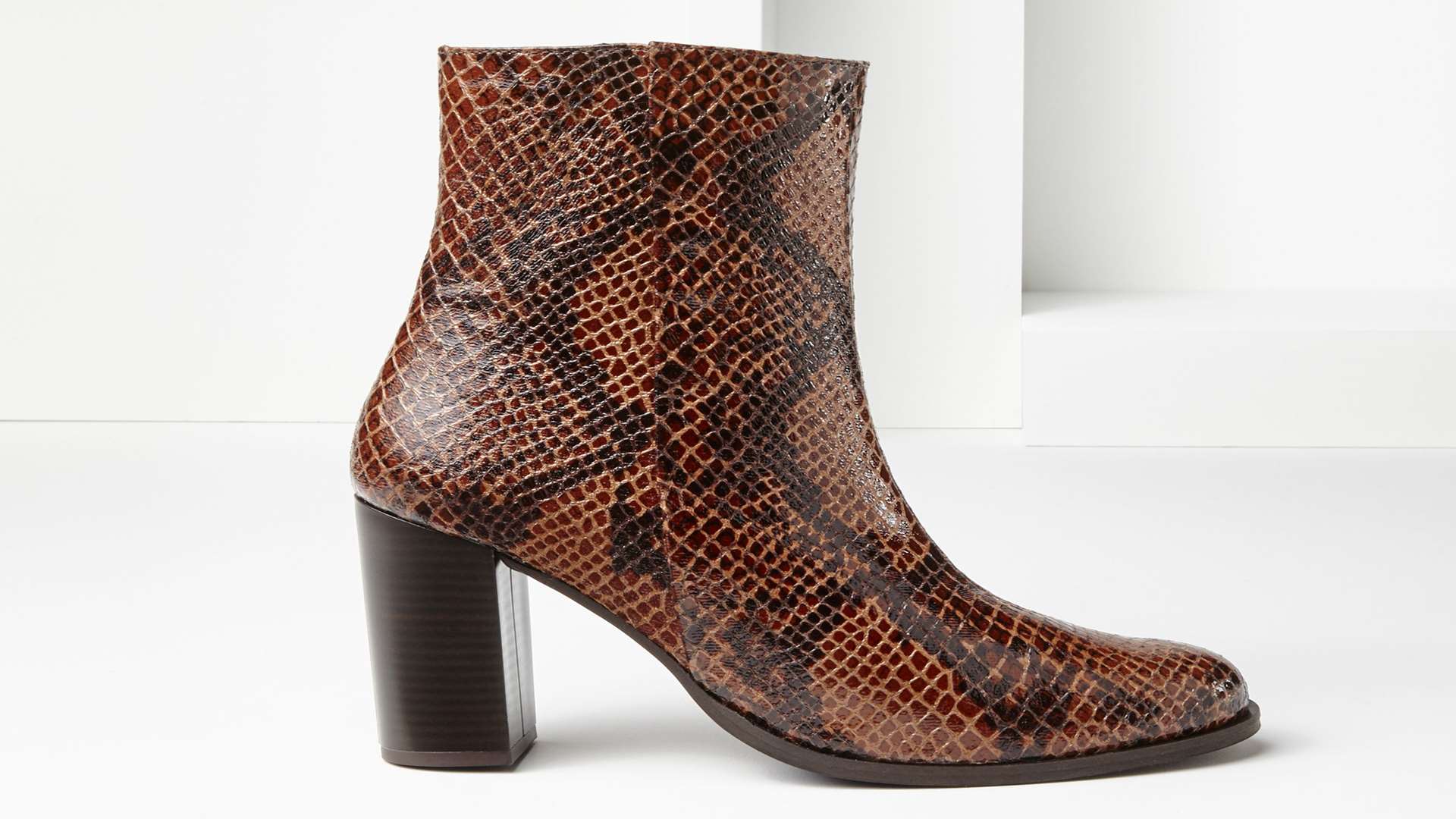 La Redoute Atelier R python leather boots, currently reduced to £59.40 from £99