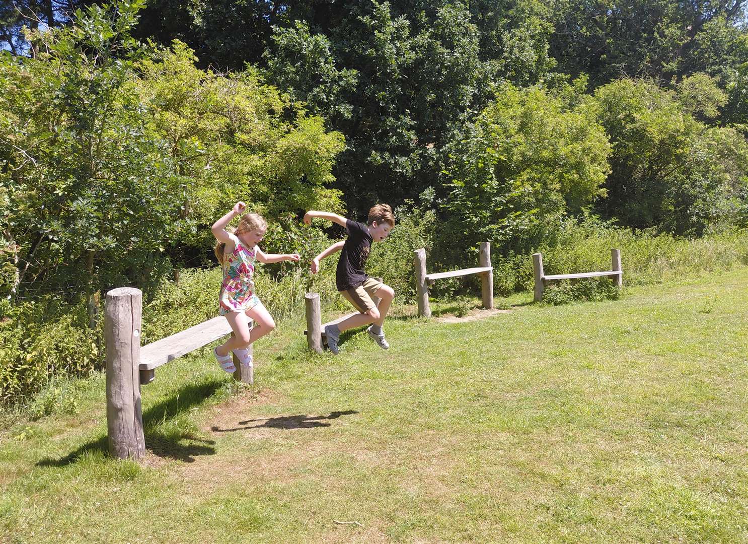 There were lots of things to climb and jump off