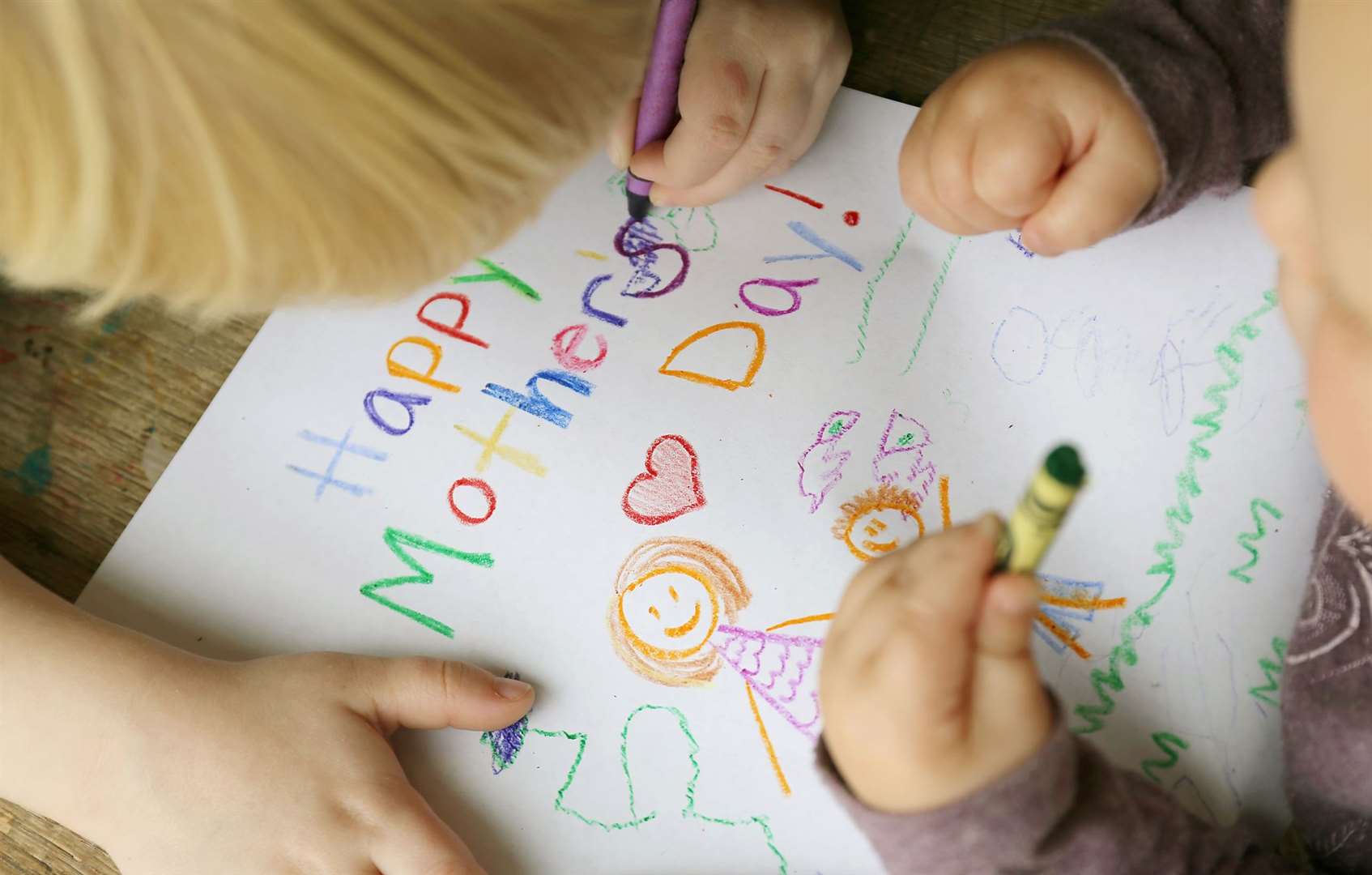 Children have spent January drawing pictures of their mums for Mother's Day