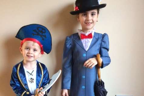 George and Evie Hillier as Jake the Neverland Pirate and Mary Poppins
