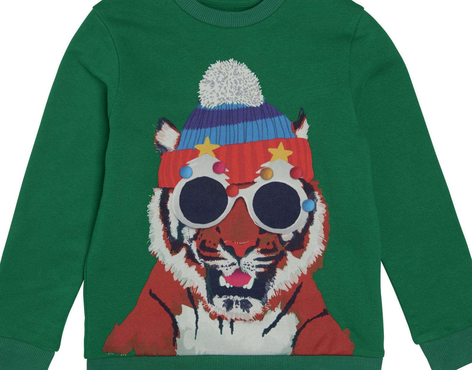 Give the kids a roar-some outfit to wear thanks to this tiger jumper from M&S for £15.