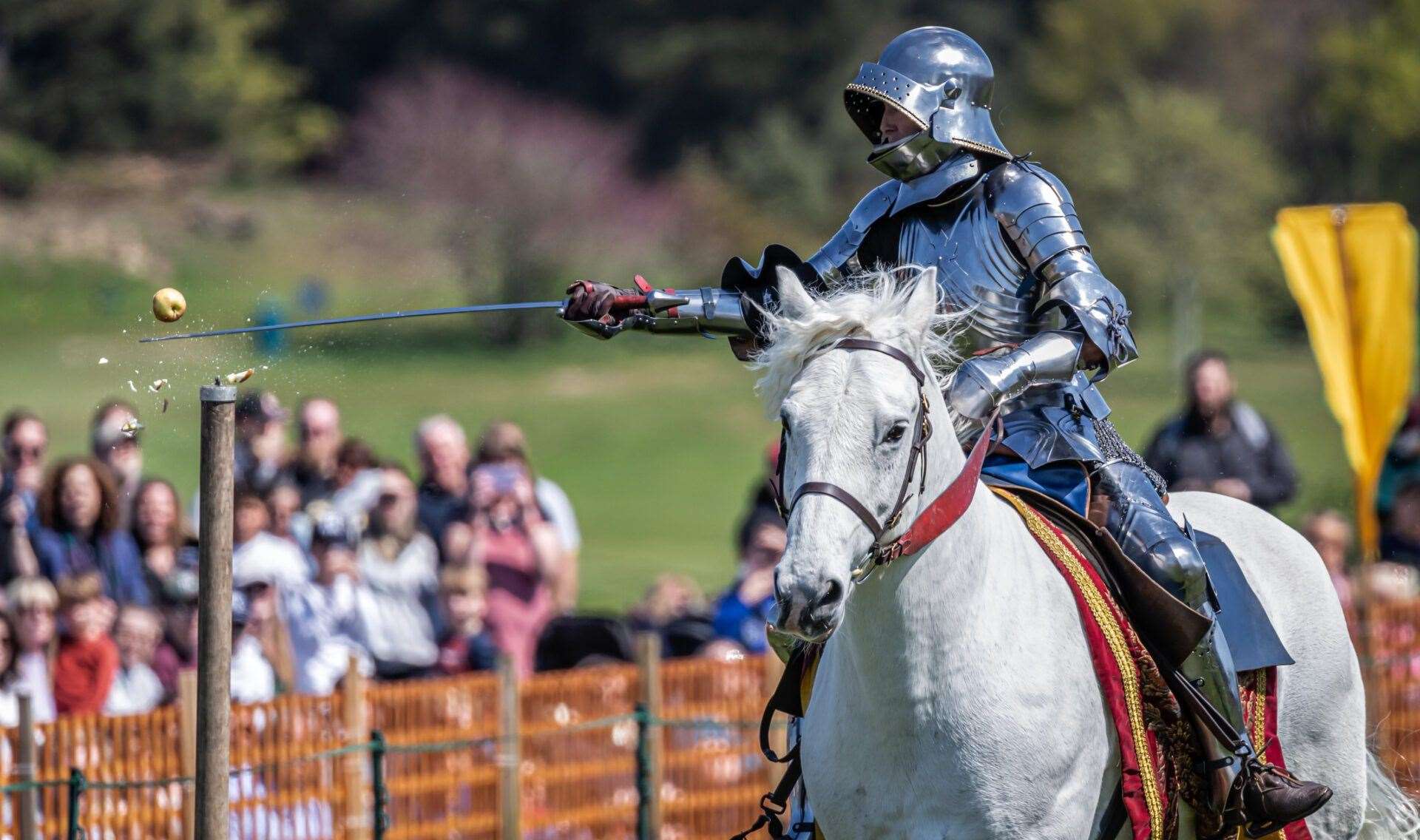 The thrilling Queen's Joust will be captivating crowds at Leeds Castle this May. Picture: Leeds Castle