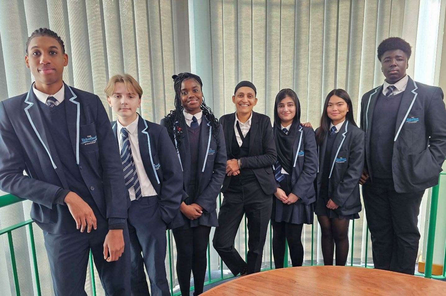 The school has said it is working to find alternative options. Principal Gurjit Kaur Shergill with students. Stock picture: Leigh Academies Trust