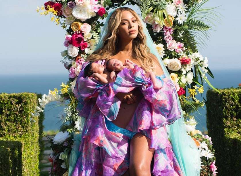 Beyonce with her twins, Sir Carter and Rumi. Photograph: Beyonce/Instagram