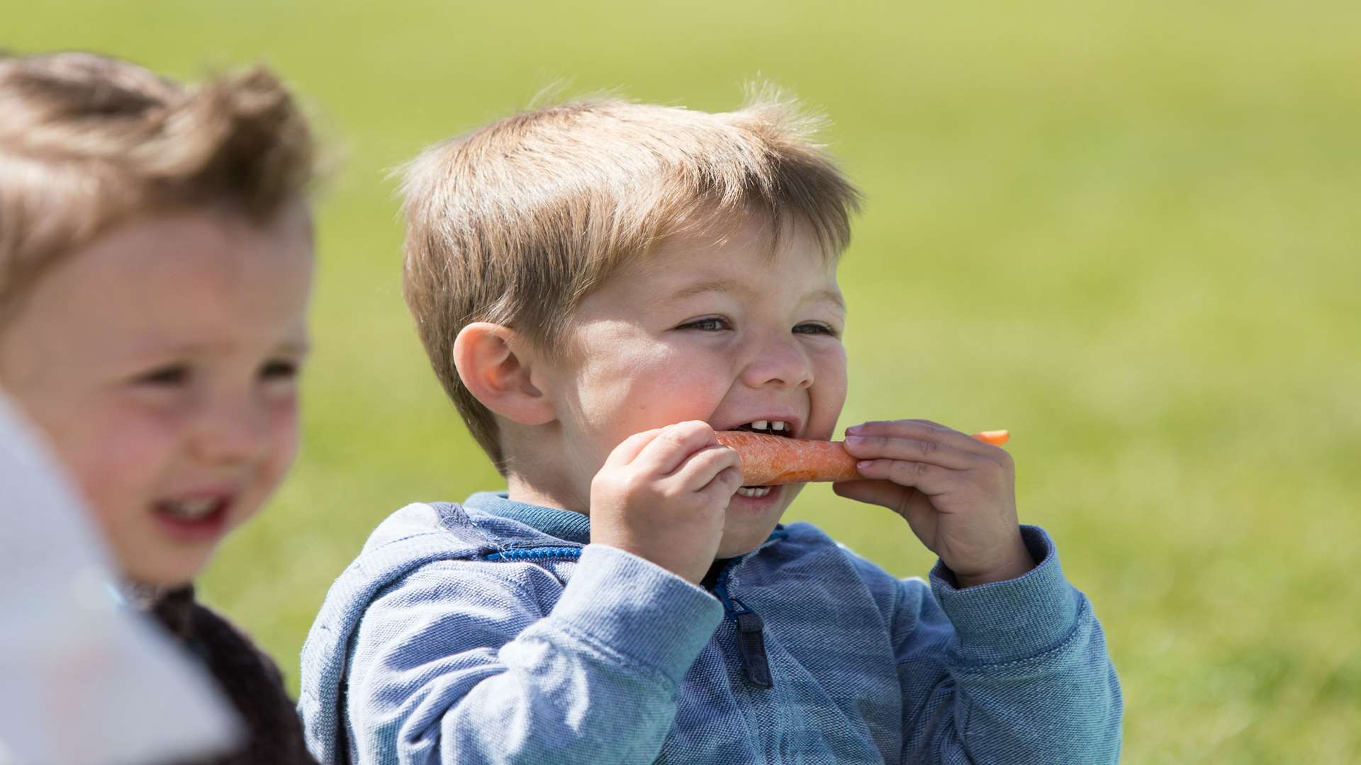 Never ask a toddler to eat, try or taste anything - ask them to kiss, lick or crunch it instead