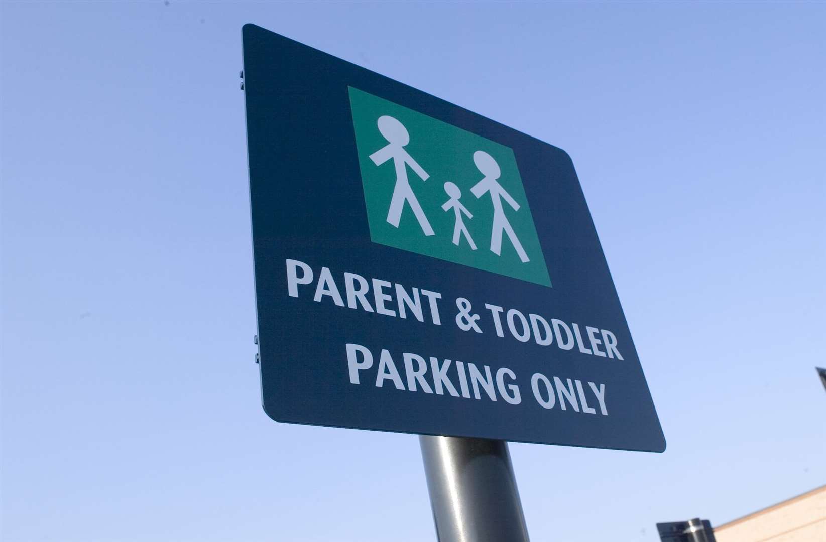 Parent and child parking spaces are common at supermarkets and shopping centres